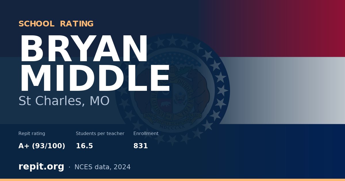 BRYAN MIDDLE, St Charles, MO — Repit school rating A+ (93/100)