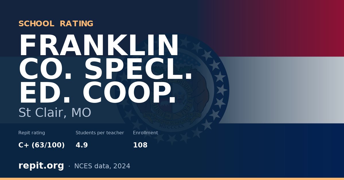 FRANKLIN CO. SPECL. ED. COOP., St Clair, MO — Repit school rating C+ (63/100)