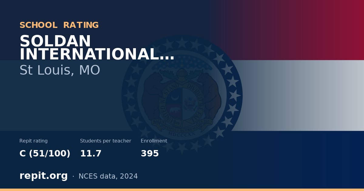 SOLDAN INTERNATIONAL STUDIES, St Louis, MO — Repit school rating C (51/100)