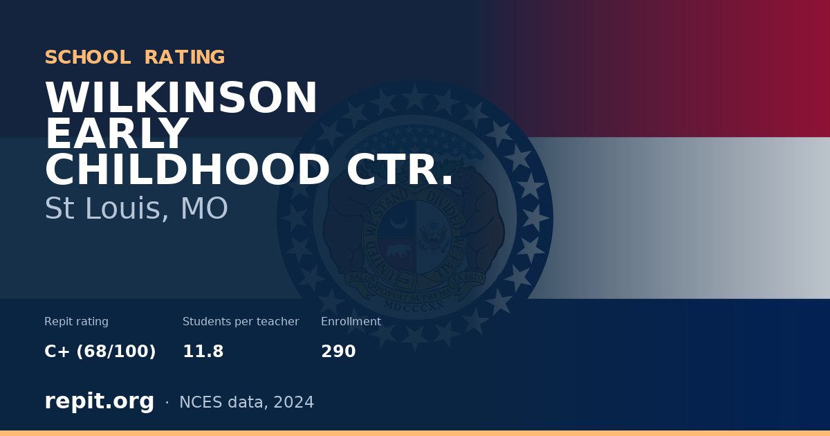 WILKINSON EARLY CHILDHOOD CTR., St Louis, MO — Repit school rating C+ (68/100)