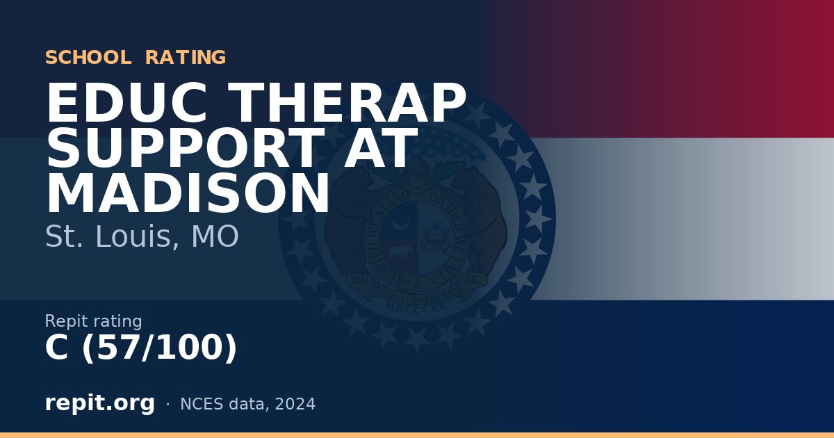 EDUC THERAP SUPPORT AT MADISON, St. Louis, MO — Repit school rating C (57/100)