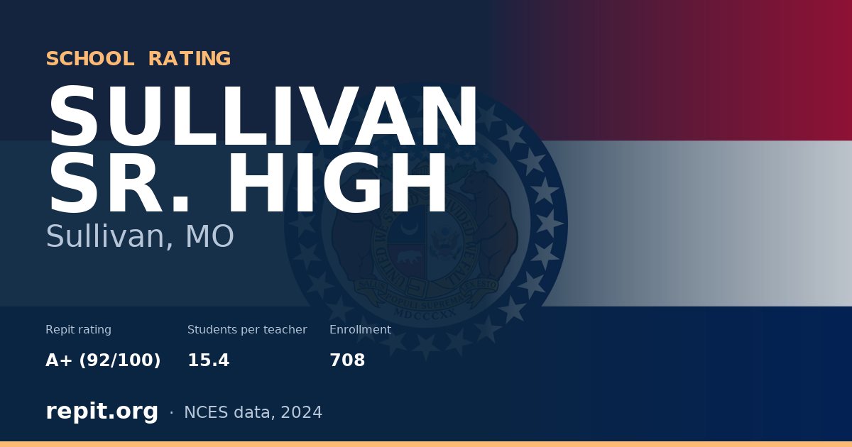 SULLIVAN SR. HIGH, Sullivan, MO — Repit school rating A+ (92/100)