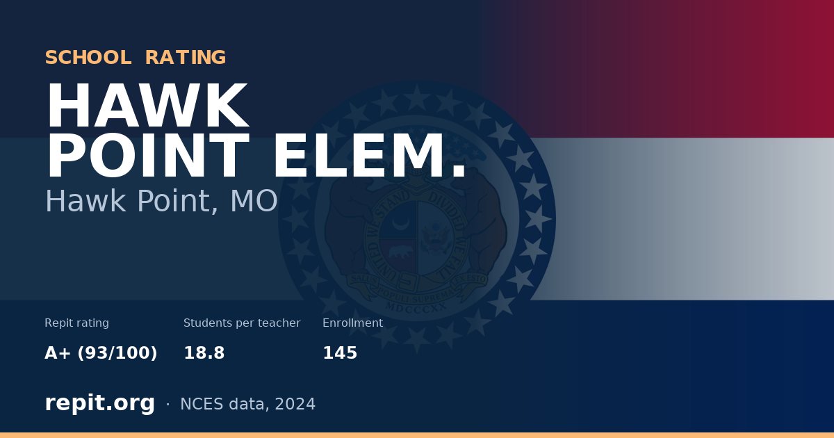 HAWK POINT ELEM., Hawk Point, MO — Repit school rating A+ (93/100)