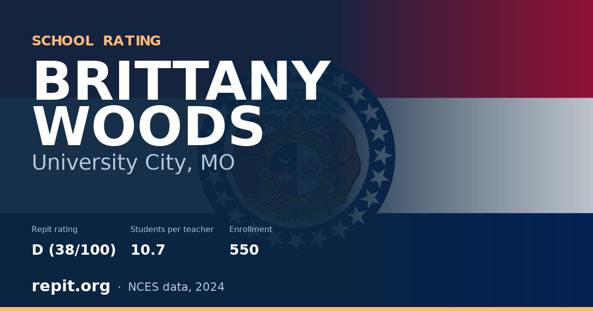 BRITTANY WOODS, University City, MO — Repit school rating D (38/100)