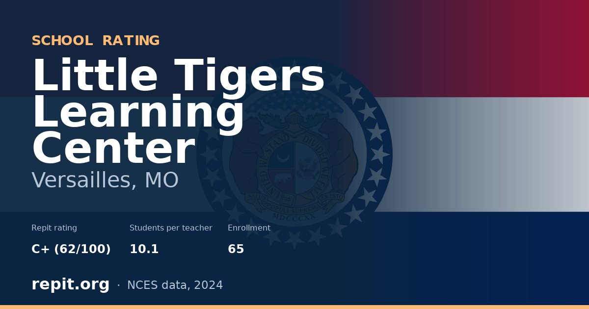 Little Tigers Learning Center, Versailles, MO — Repit school rating C+ (62/100)