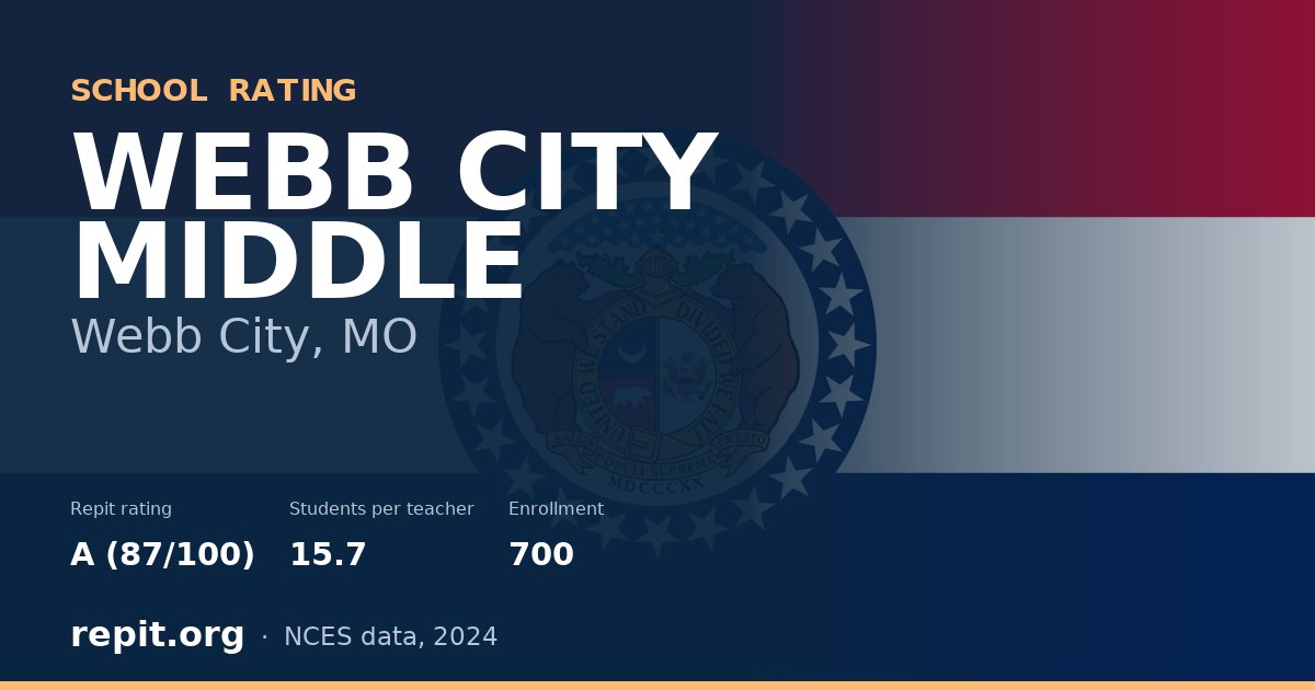 WEBB CITY MIDDLE, Webb City, MO — Repit school rating A (87/100)