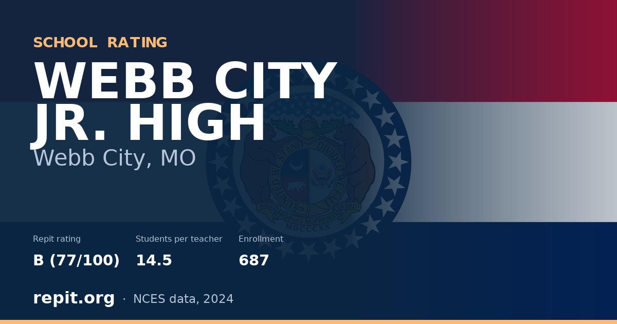WEBB CITY JR. HIGH, Webb City, MO — Repit school rating B (77/100)