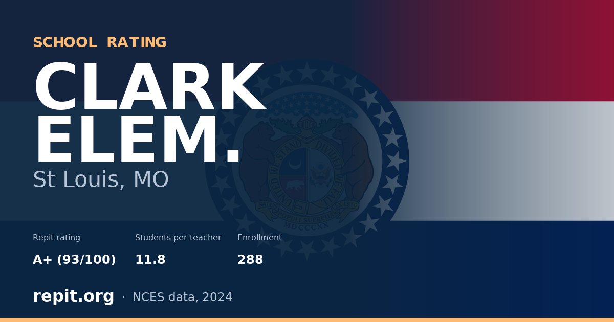 CLARK ELEM., St Louis, MO — Repit school rating A+ (93/100)