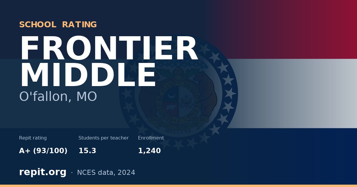 FRONTIER MIDDLE, O'fallon, MO — Repit school rating A+ (93/100)