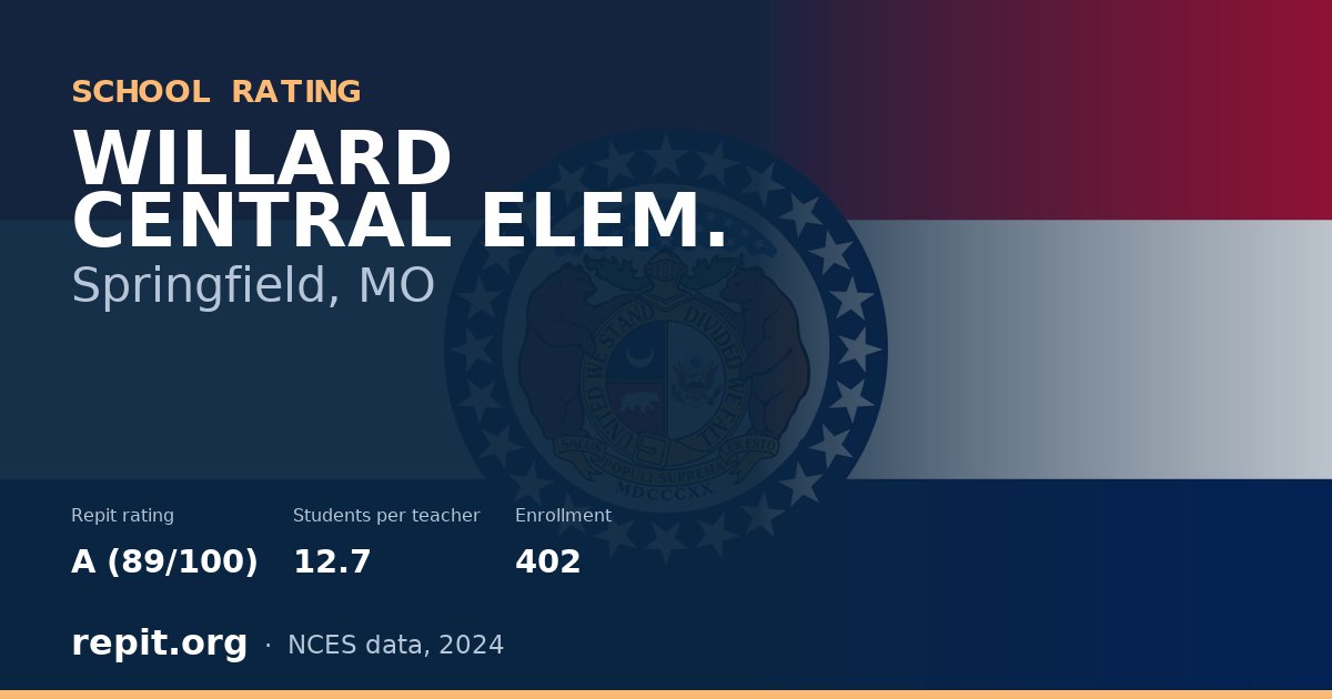 WILLARD CENTRAL ELEM., Springfield, MO — Repit school rating A (89/100)