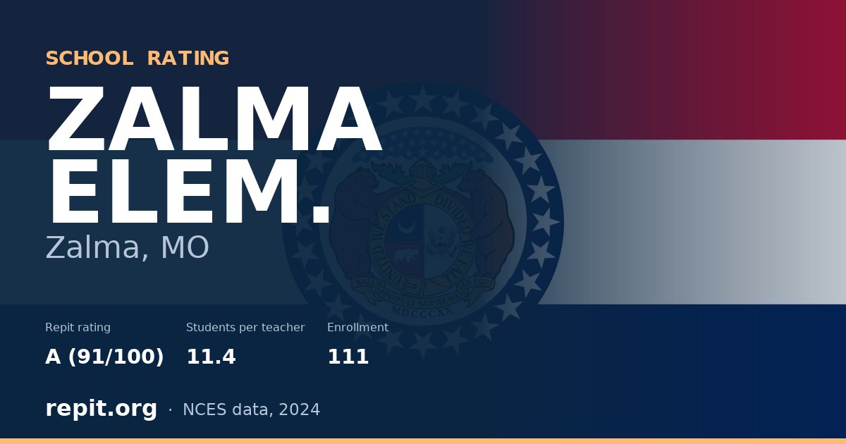ZALMA ELEM., Zalma, MO — Repit school rating A (91/100)