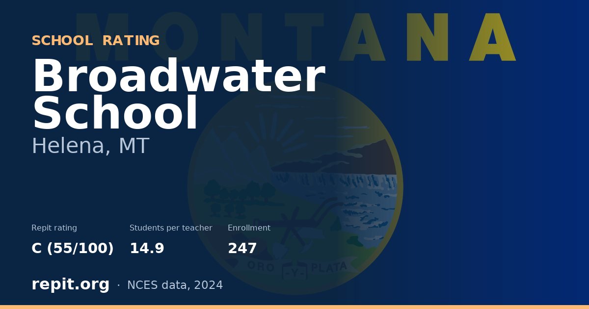 Broadwater School, Helena, MT — Repit school rating C (55/100)