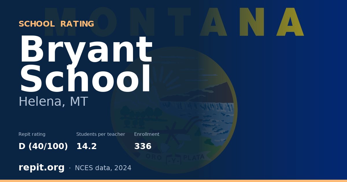 Bryant School, Helena, MT — Repit school rating D (40/100)