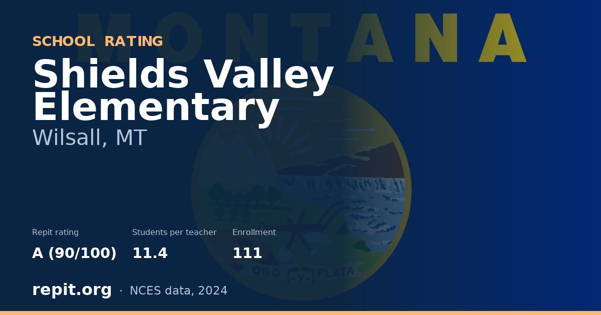 Shields Valley Elementary, Wilsall, MT — Repit school rating A (90/100)