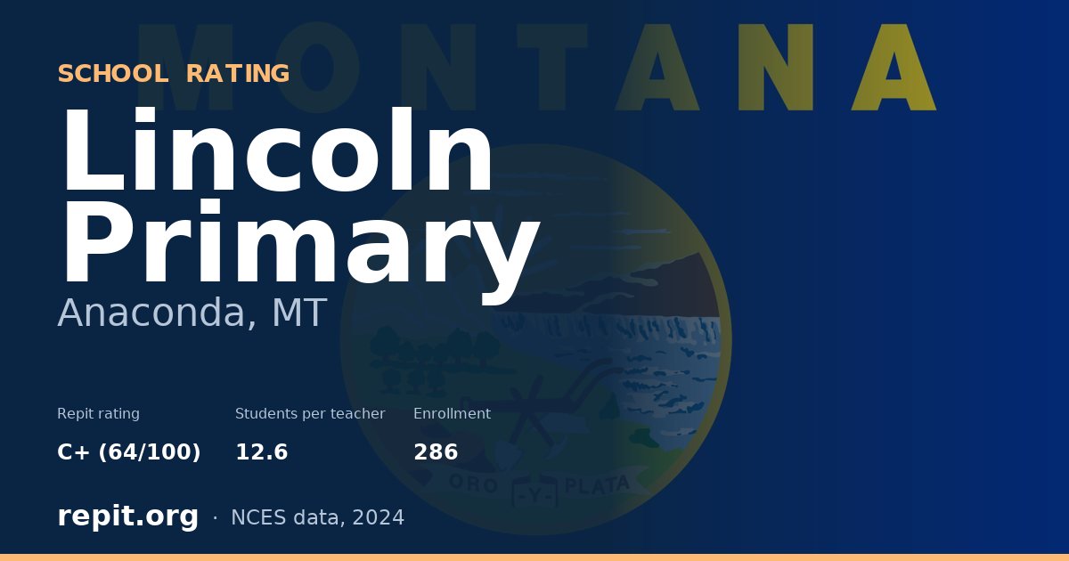 Lincoln Primary, Anaconda, MT — Repit school rating C+ (64/100)