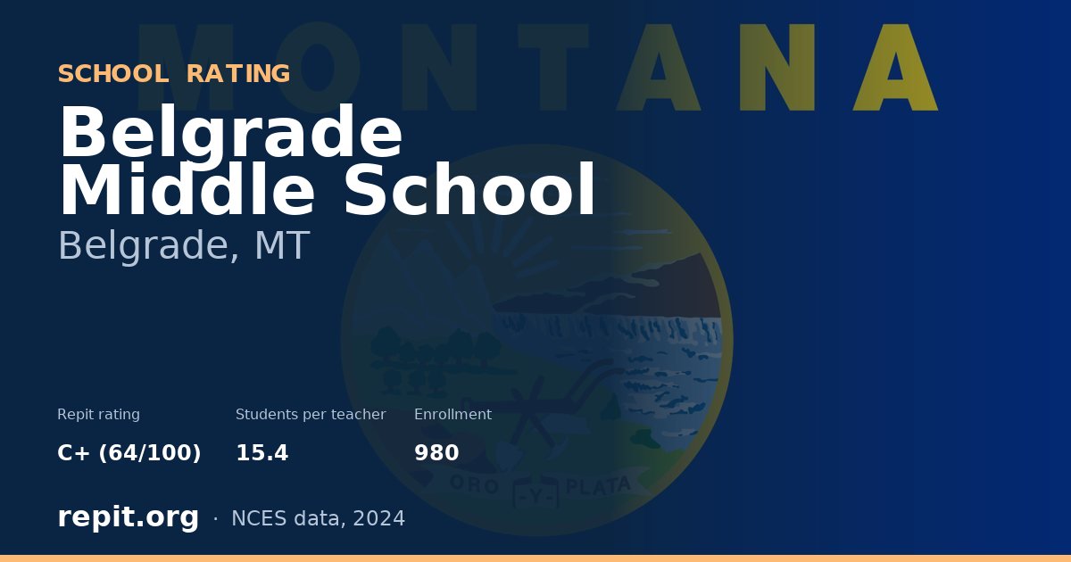 Belgrade Middle School, Belgrade, MT — Repit school rating C+ (64/100)