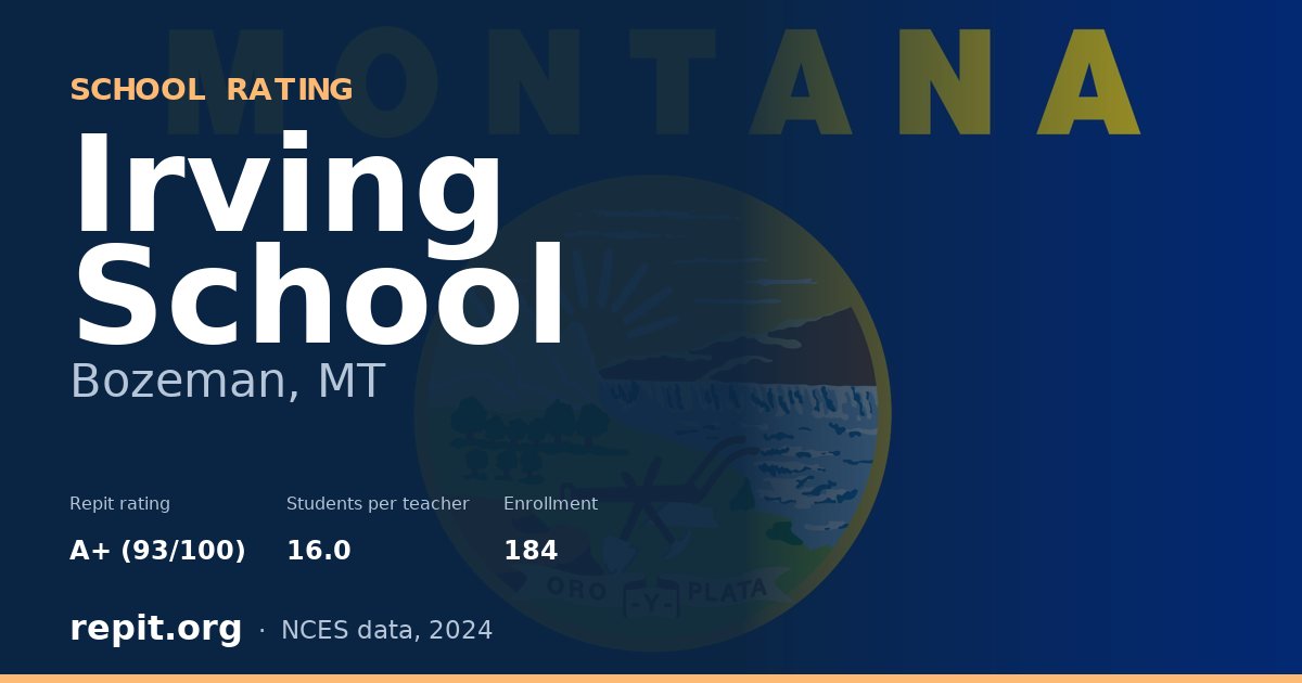 Irving School, Bozeman, MT — Repit school rating A+ (93/100)