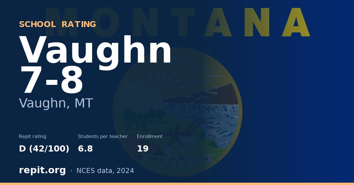 Vaughn 7-8, Vaughn, MT — Repit school rating D (42/100)