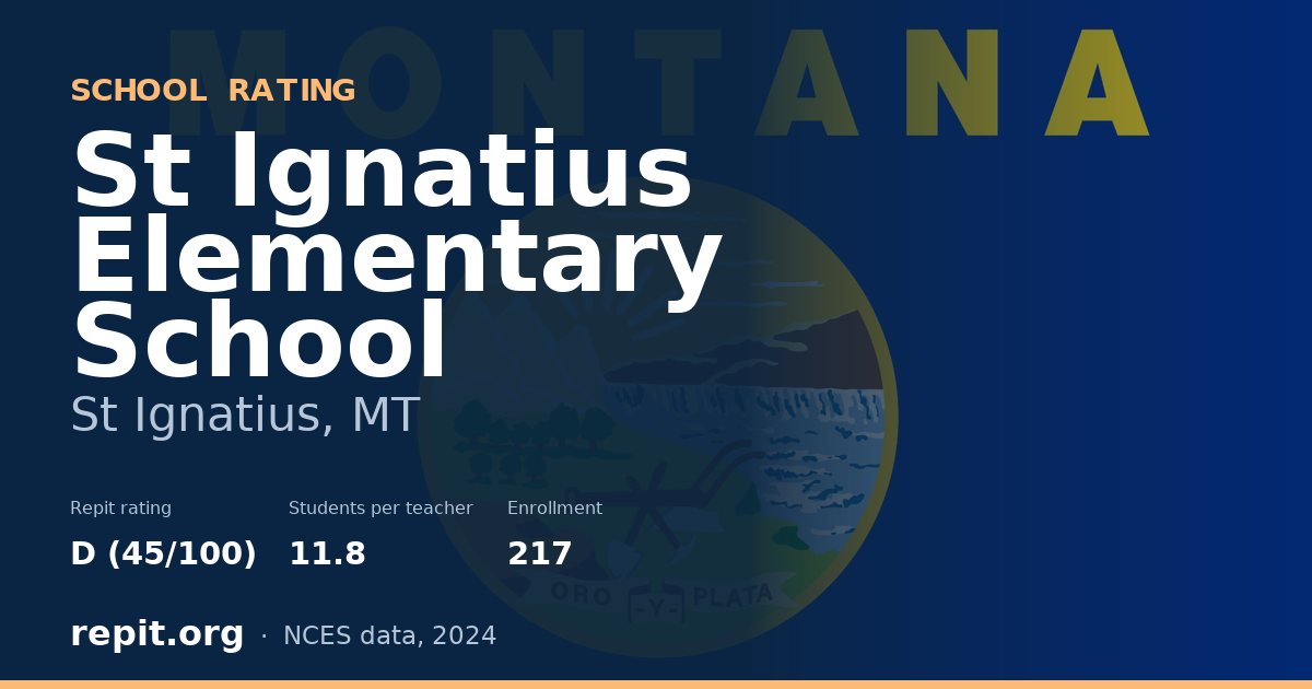 St Ignatius Elementary School, St Ignatius, MT — Repit school rating D (45/100)