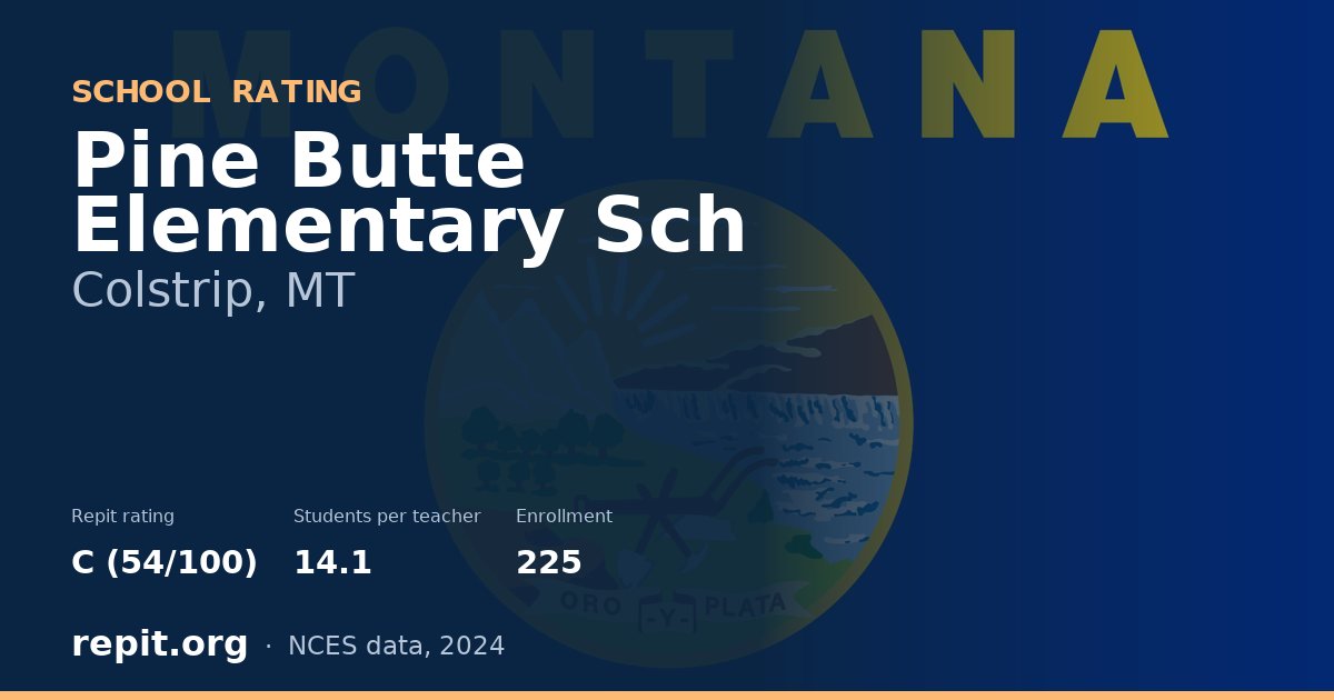 Pine Butte Elementary Sch, Colstrip, MT — Repit school rating C (54/100)