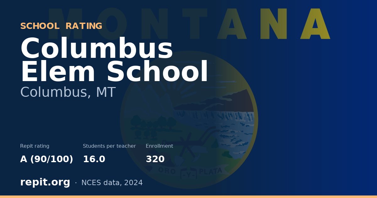 Columbus Elem School, Columbus, MT — Repit school rating A (90/100)