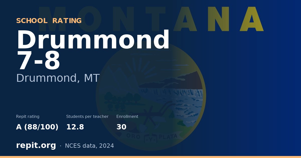 Drummond 7-8, Drummond, MT — Repit school rating A (88/100)