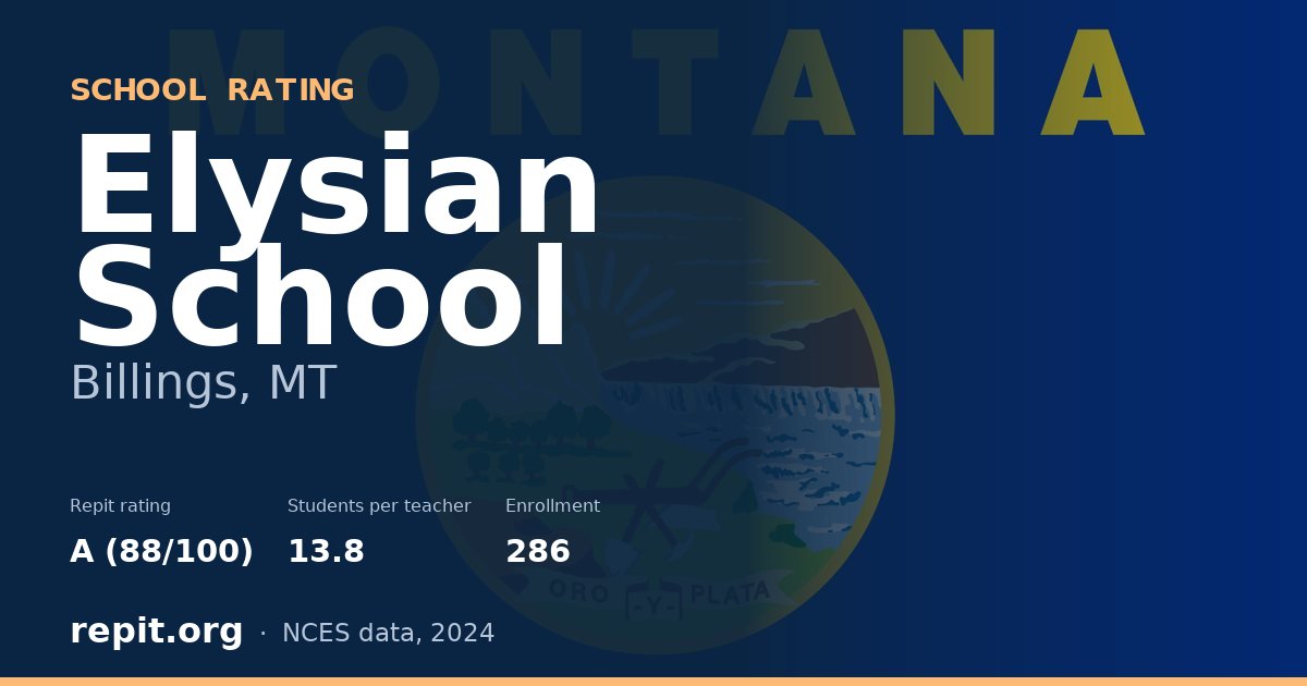Elysian School, Billings, MT — Repit school rating A (88/100)