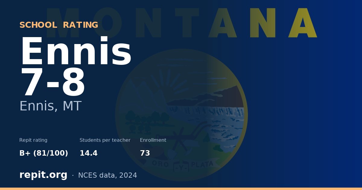 Ennis 7-8, Ennis, MT — Repit school rating B+ (81/100)