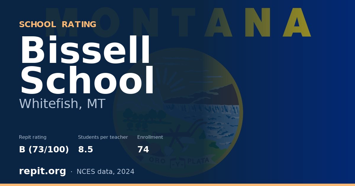 Bissell School, Whitefish, MT — Repit school rating B (73/100)