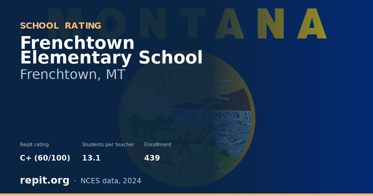 Frenchtown Elementary School, Frenchtown, MT — Repit school rating C+ (60/100)