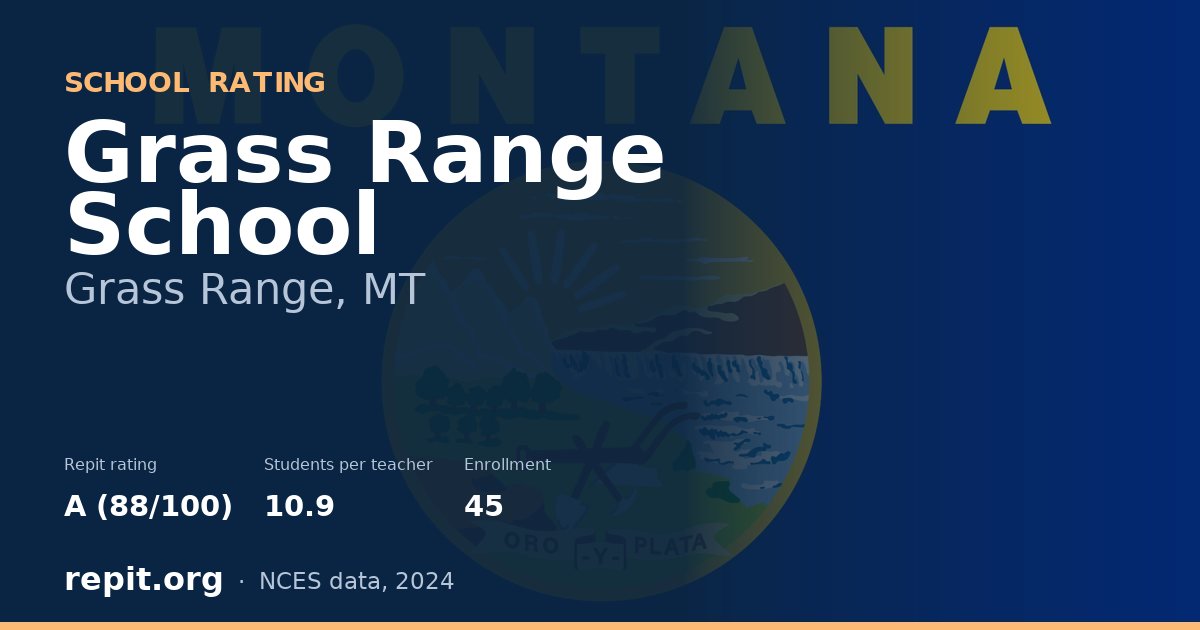 Grass Range School, Grass Range, MT — Repit school rating A (88/100)