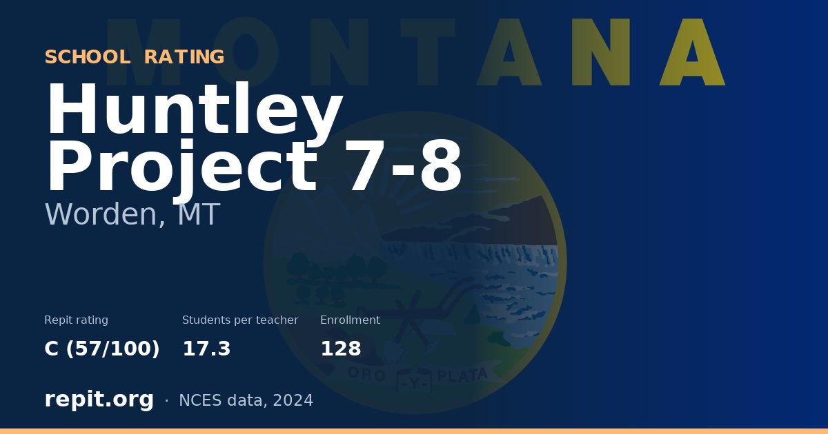 Huntley Project 7-8, Worden, MT — Repit school rating C (57/100)