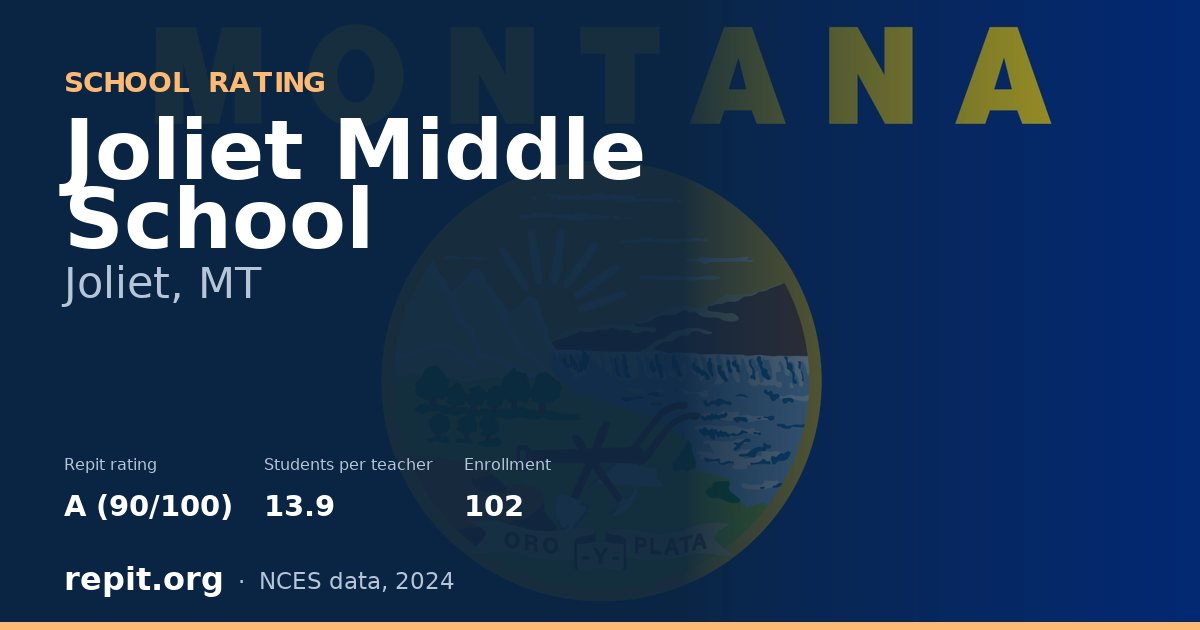 Joliet Middle School, Joliet, MT — Repit school rating A (90/100)