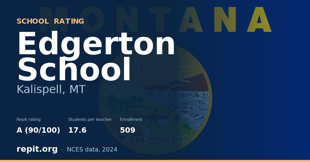 Edgerton School, Kalispell, MT — Repit school rating A (90/100)