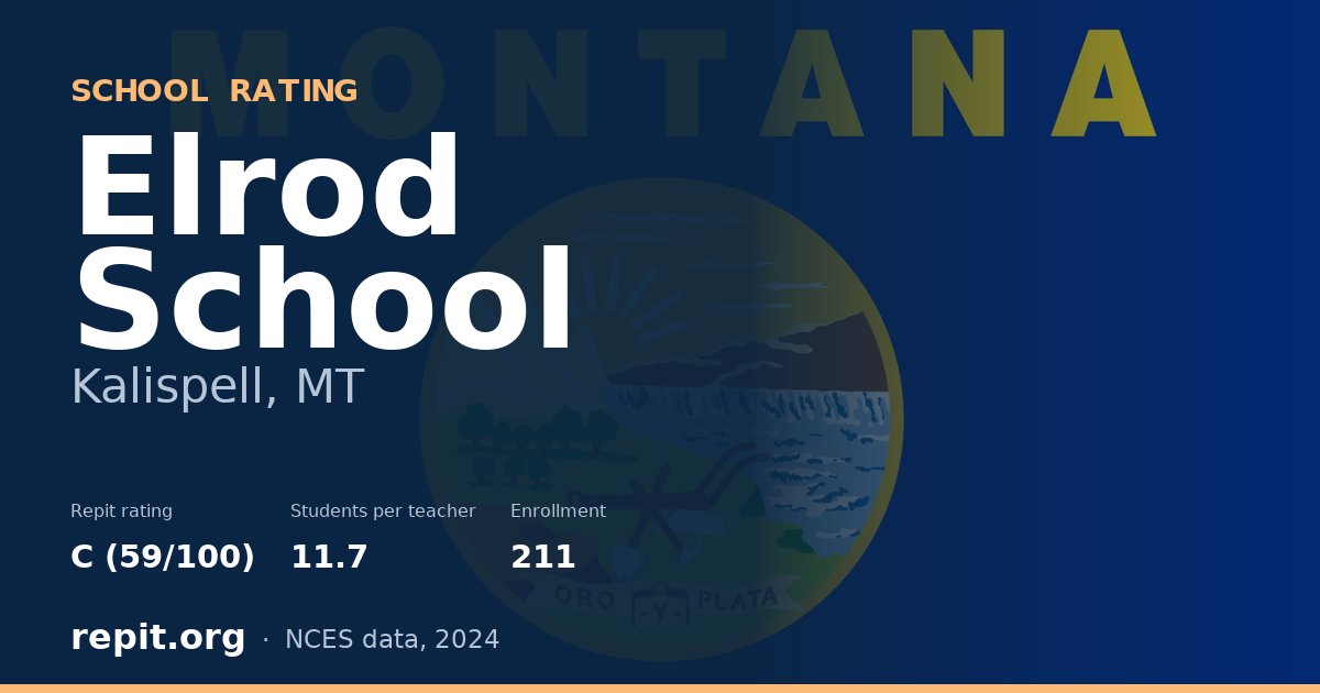Elrod School, Kalispell, MT — Repit school rating C (59/100)