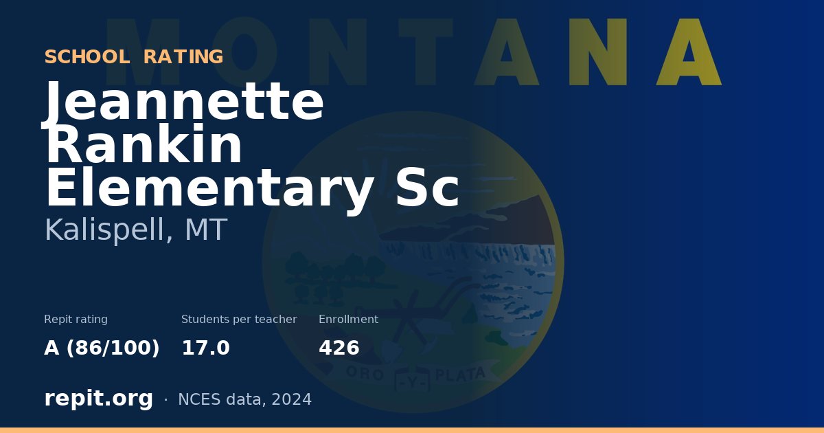 Jeannette Rankin Elementary Sc, Kalispell, MT — Repit school rating A (86/100)