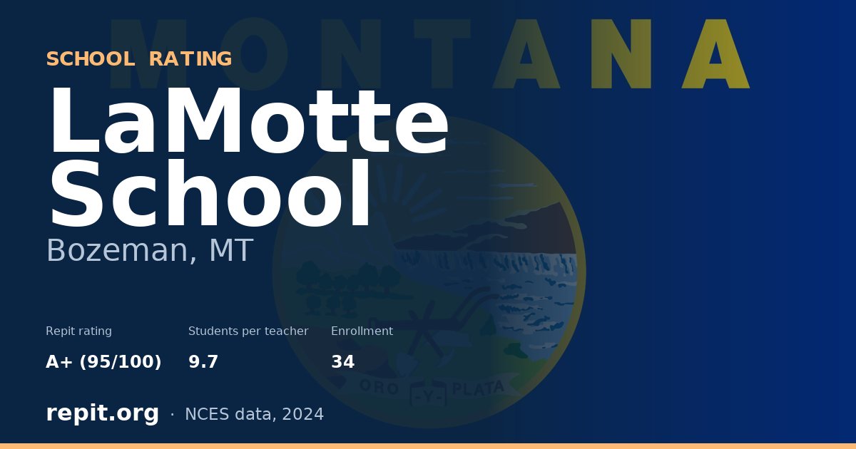 LaMotte School, Bozeman, MT — Repit school rating A+ (95/100)
