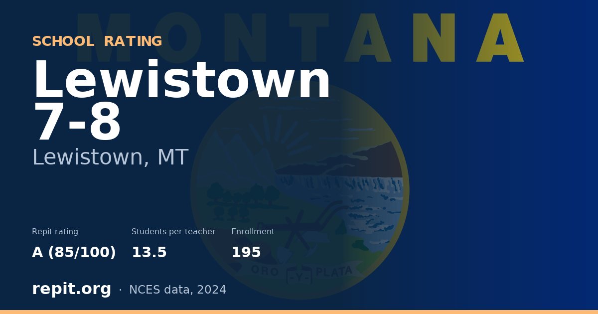 Lewistown 7-8, Lewistown, MT — Repit school rating A (85/100)