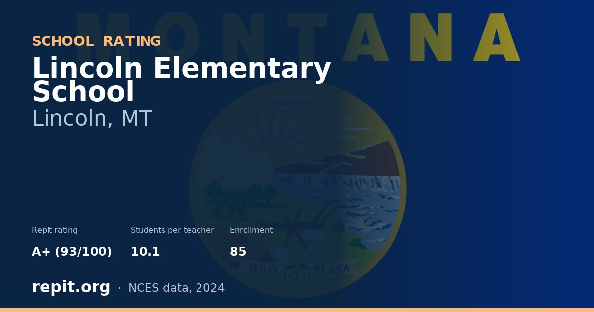 Lincoln Elementary School, Lincoln, MT — Repit school rating A+ (93/100)
