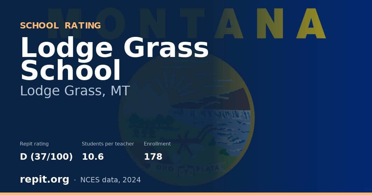 Lodge Grass School, Lodge Grass, MT — Repit school rating D (37/100)