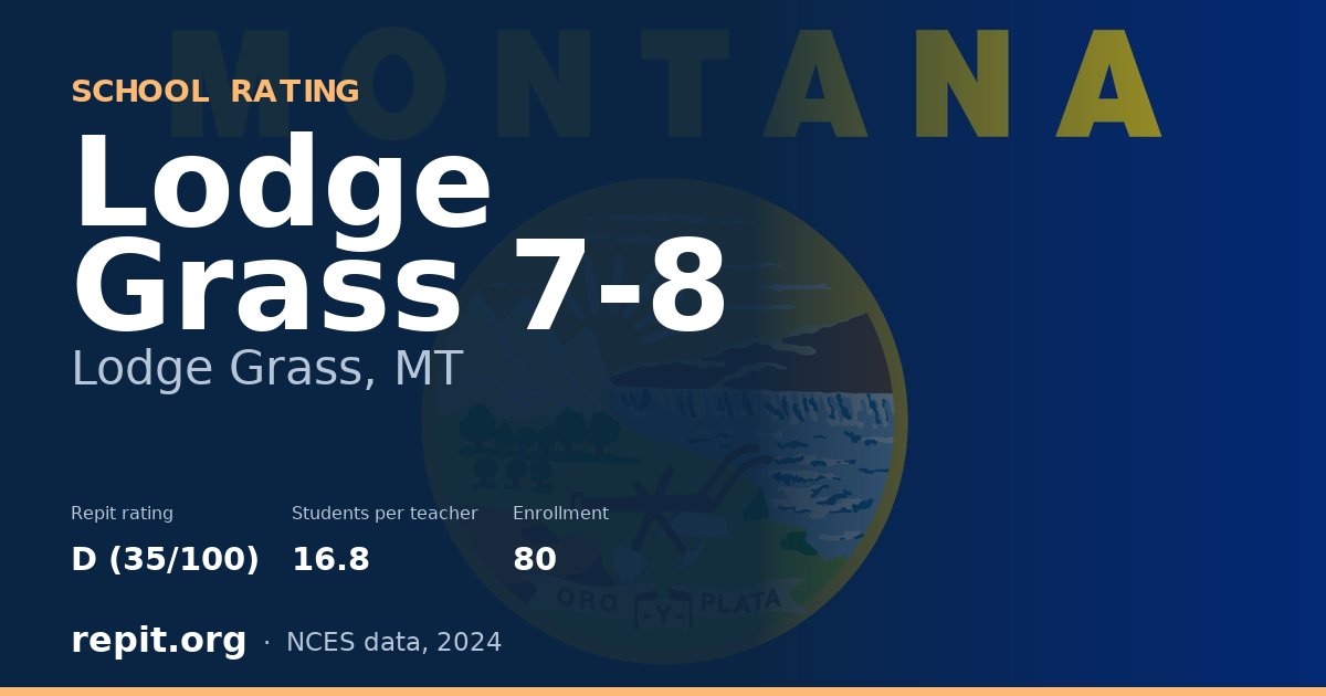 Lodge Grass 7-8, Lodge Grass, MT — Repit school rating D (35/100)