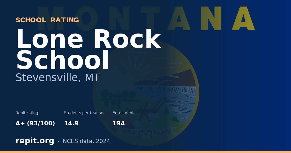 Lone Rock School, Stevensville, MT — Repit school rating A+ (93/100)