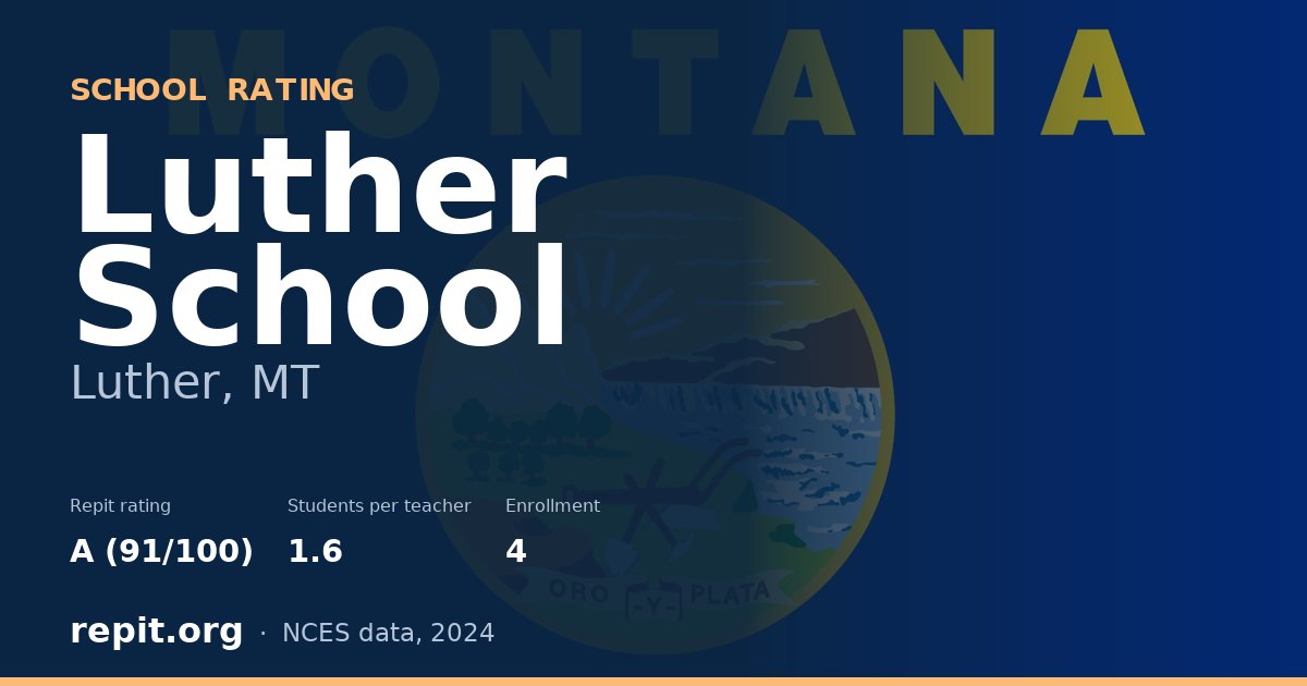 Luther School, Luther, MT — Repit school rating A (91/100)