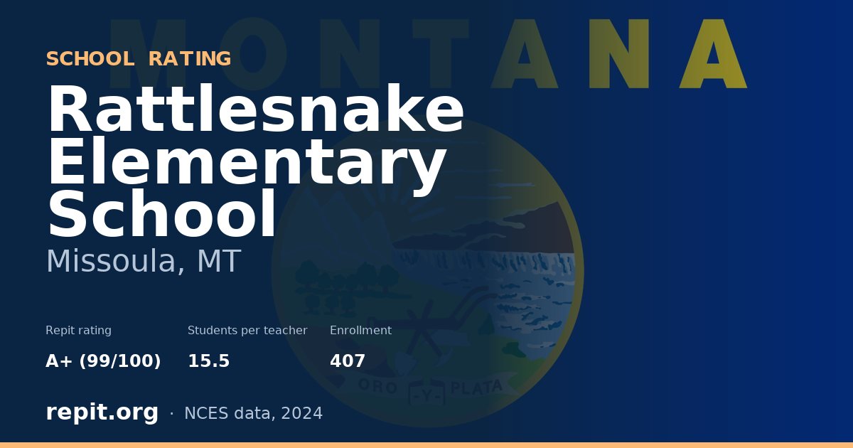 Rattlesnake Elementary School, Missoula, MT — Repit school rating A+ (99/100)