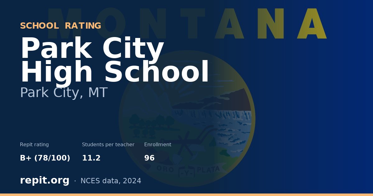 Park City High School, Park City, MT — Repit school rating B+ (78/100)