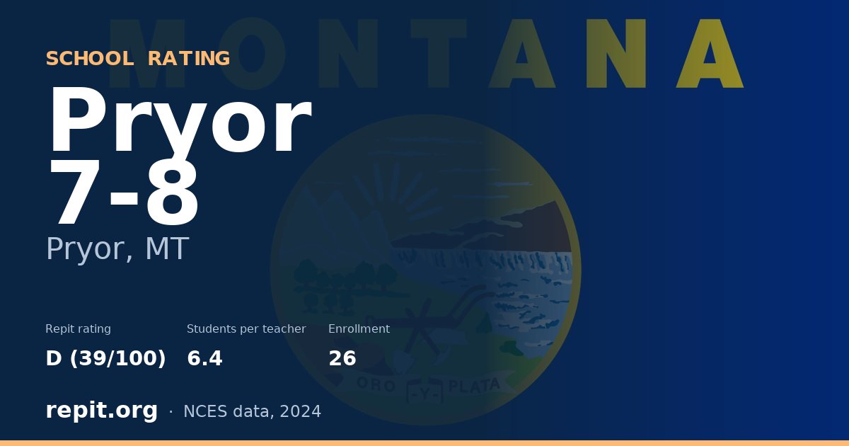 Pryor 7-8, Pryor, MT — Repit school rating D (39/100)