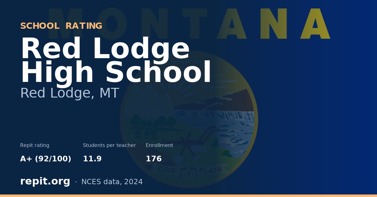 Red Lodge High School, Red Lodge, MT — Repit school rating A+ (92/100)