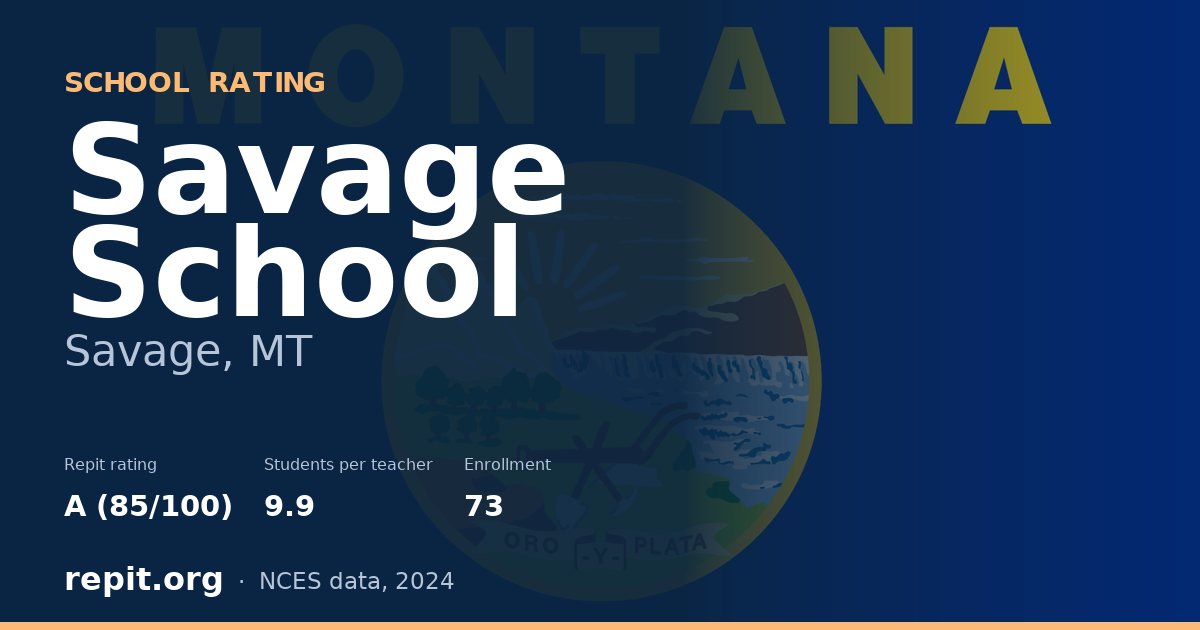 Savage School, Savage, MT — Repit school rating A (85/100)