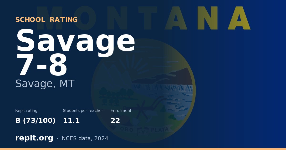 Savage 7-8, Savage, MT — Repit school rating B (73/100)