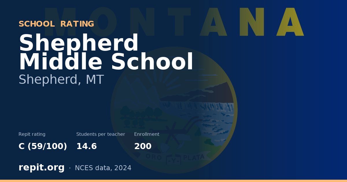 Shepherd Middle School, Shepherd, MT — Repit school rating C (59/100)